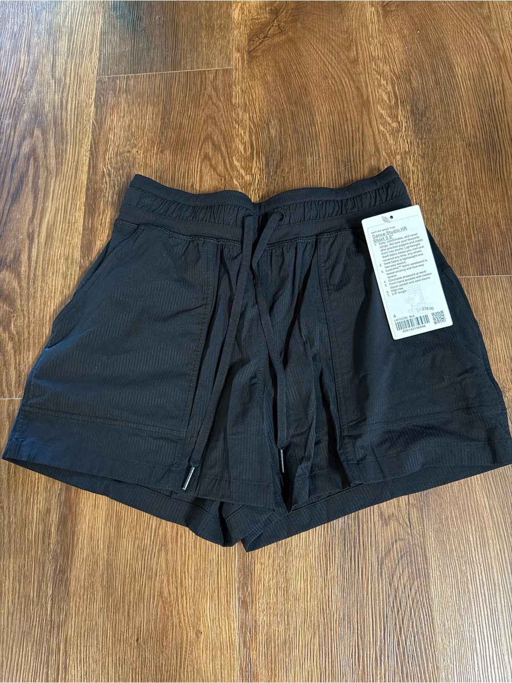 NWT lululemon  Black Women's DANCE Studio Drawstring Shorts